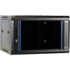 Dsi 6u wandkast met glazen deur - ds6406 server rack (zwart, 600 x 450 x 368mm)