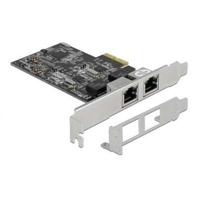 Tarjeta Delock PCI Express X2 a 2x RJ45 2.5 Gigabit Lan R