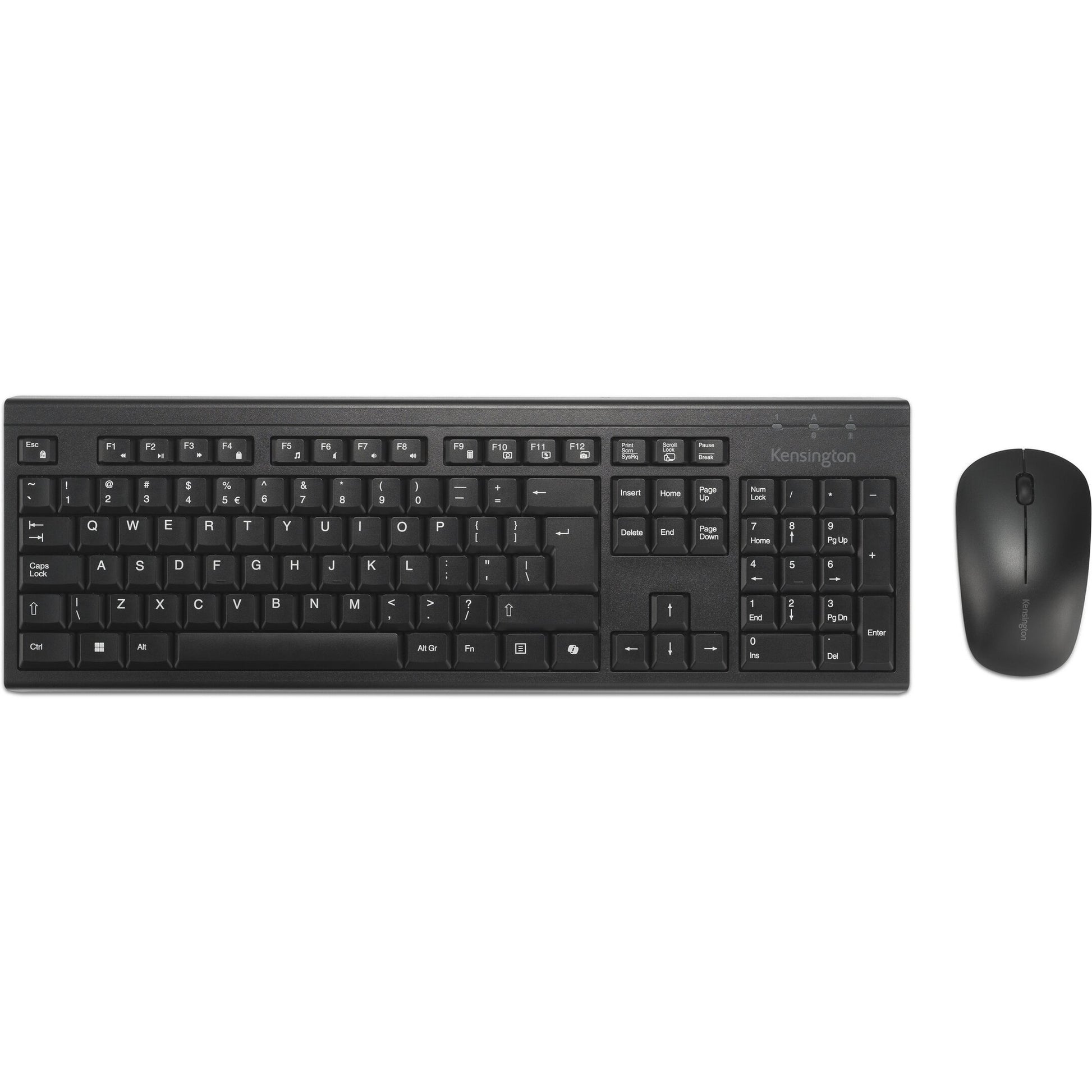 Set da tavolo ricaricabile Kensington km270 eq – set da tavolo wireless (nero, layout americano (qwerty), membrana, 100%, bluetooth, 2,4 GHz)