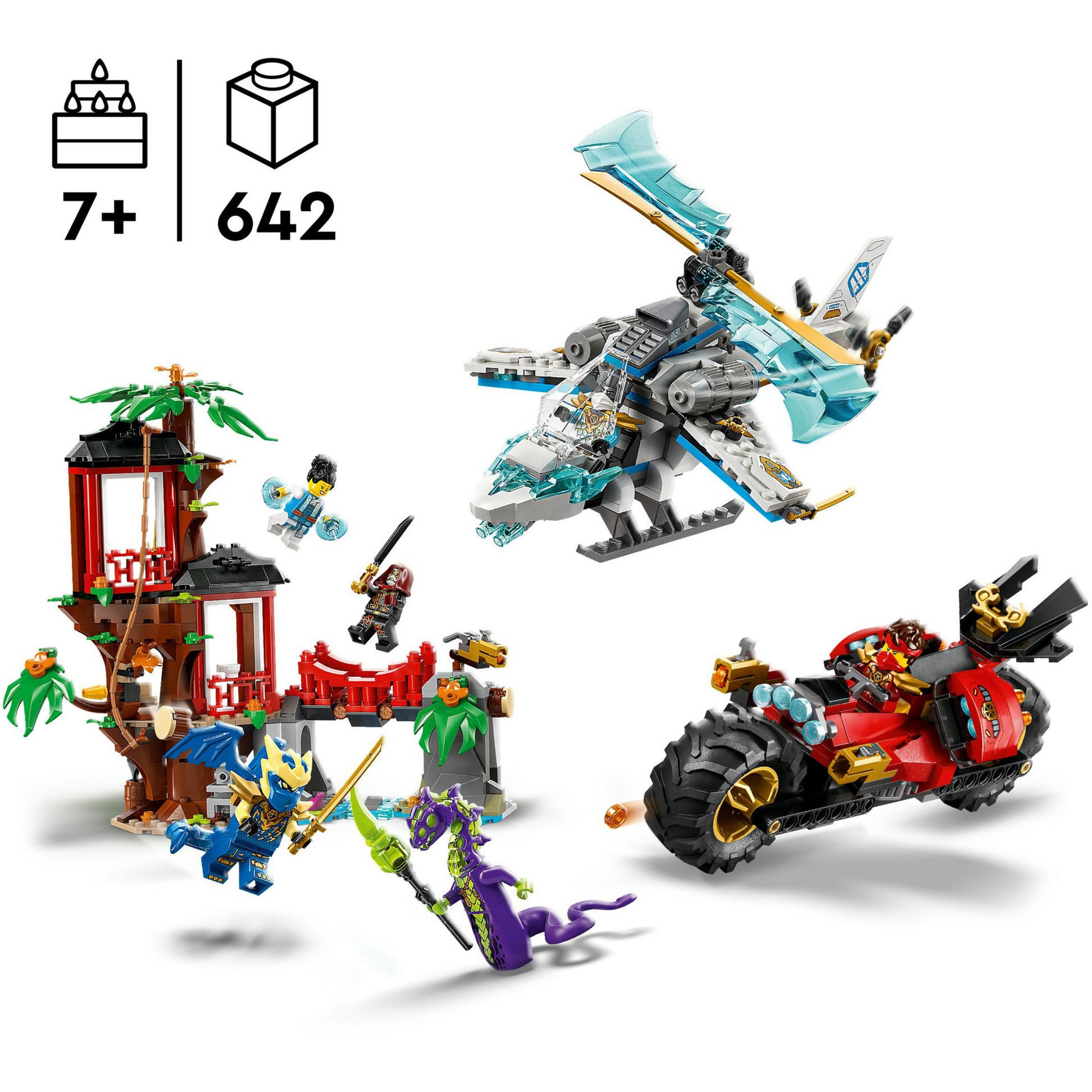 Veicoli ninja Lego Ninjago 71857 nella casa sull'albero