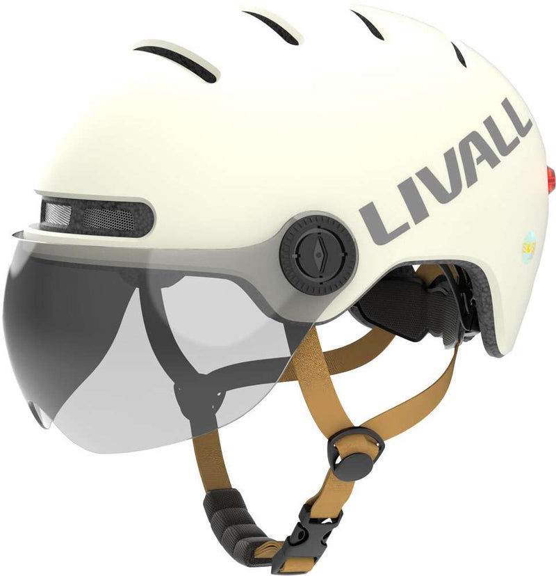Livall l23 - casco da bici urbano a led con visiera