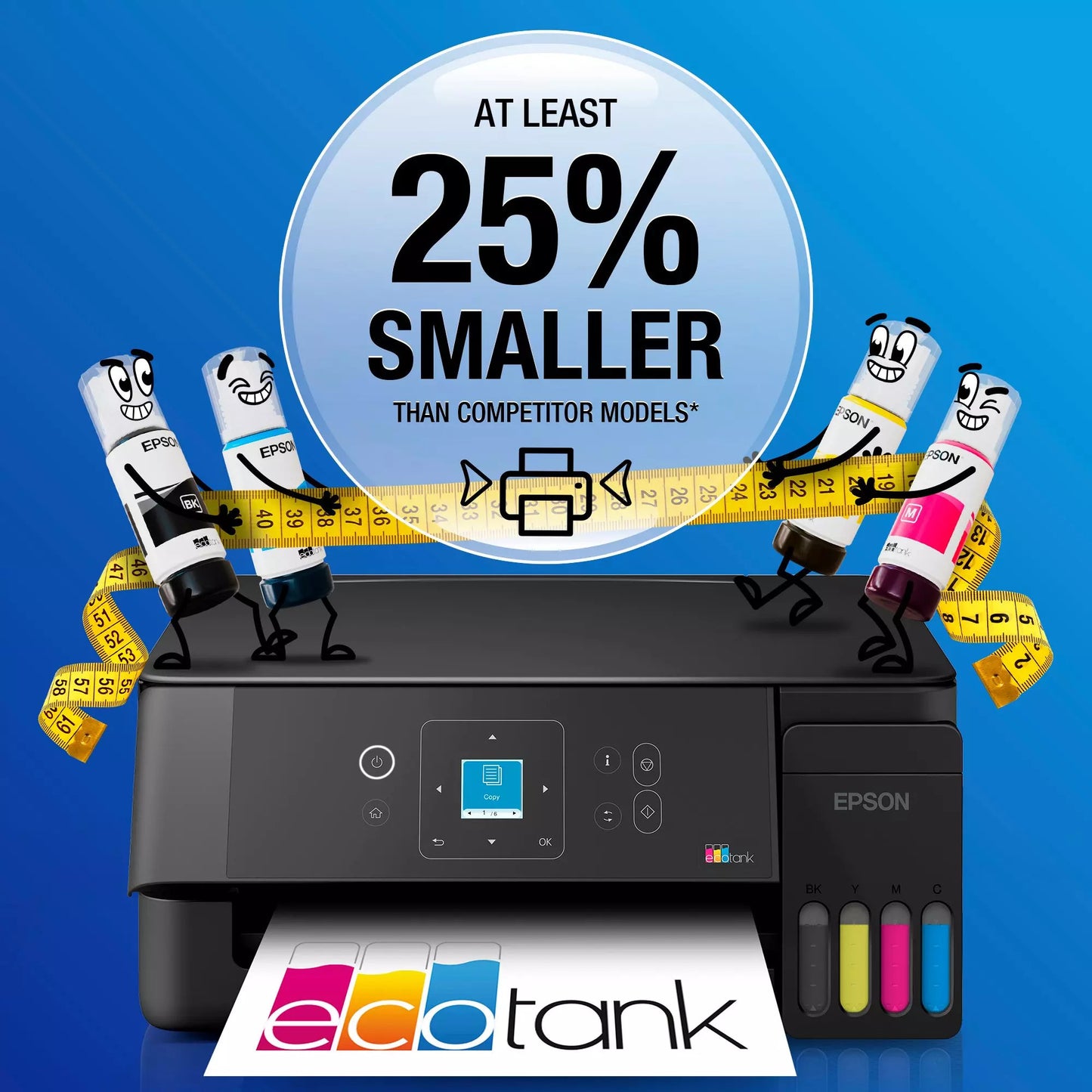 Impresora de inyección de tinta todo en uno epson ecotank et-2922 (negro, escanear, copiar, wi-fi, incluye hasta 3 años de tinta, c11cl63416)