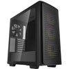 Deepcool ck560 midi tower behuizing (zwart | 2x usb-a | 1x usb-c | rgb | tempered glass)