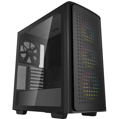 Deepcool ck560 midi tower behuizing (zwart | 2x usb-a | 1x usb-c | rgb | tempered glass)