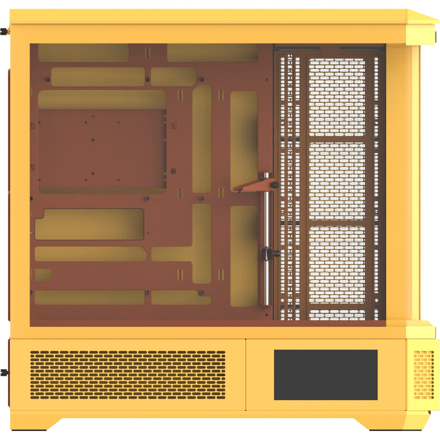 Thermaltake view 600 tg carcasa de torre grande de caramelo de mantequilla (amarillo | 2x USB-A | 1x USB-C | vidrio templado)