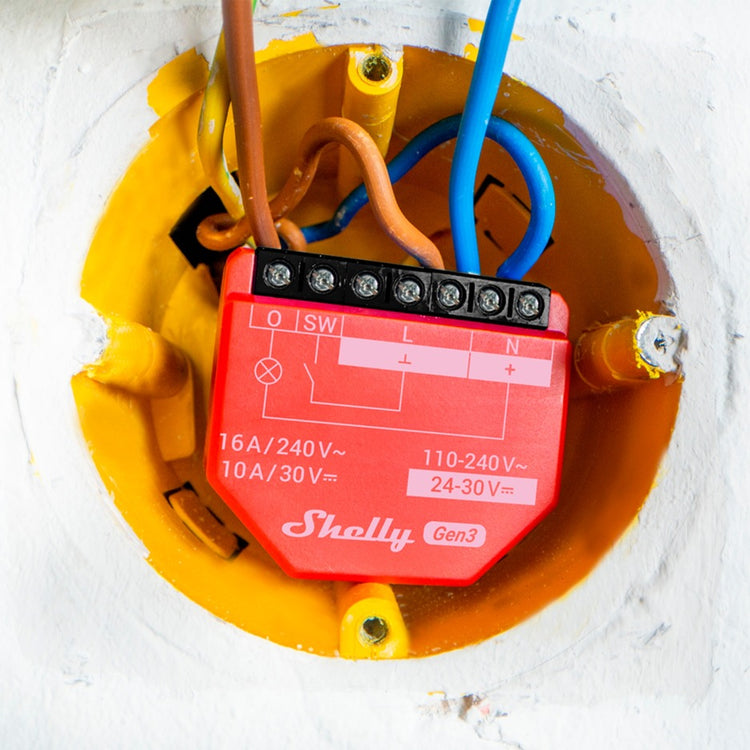 Shelly controller 1pm gen3 wifi bluetooth voor smart home slimme gadgets