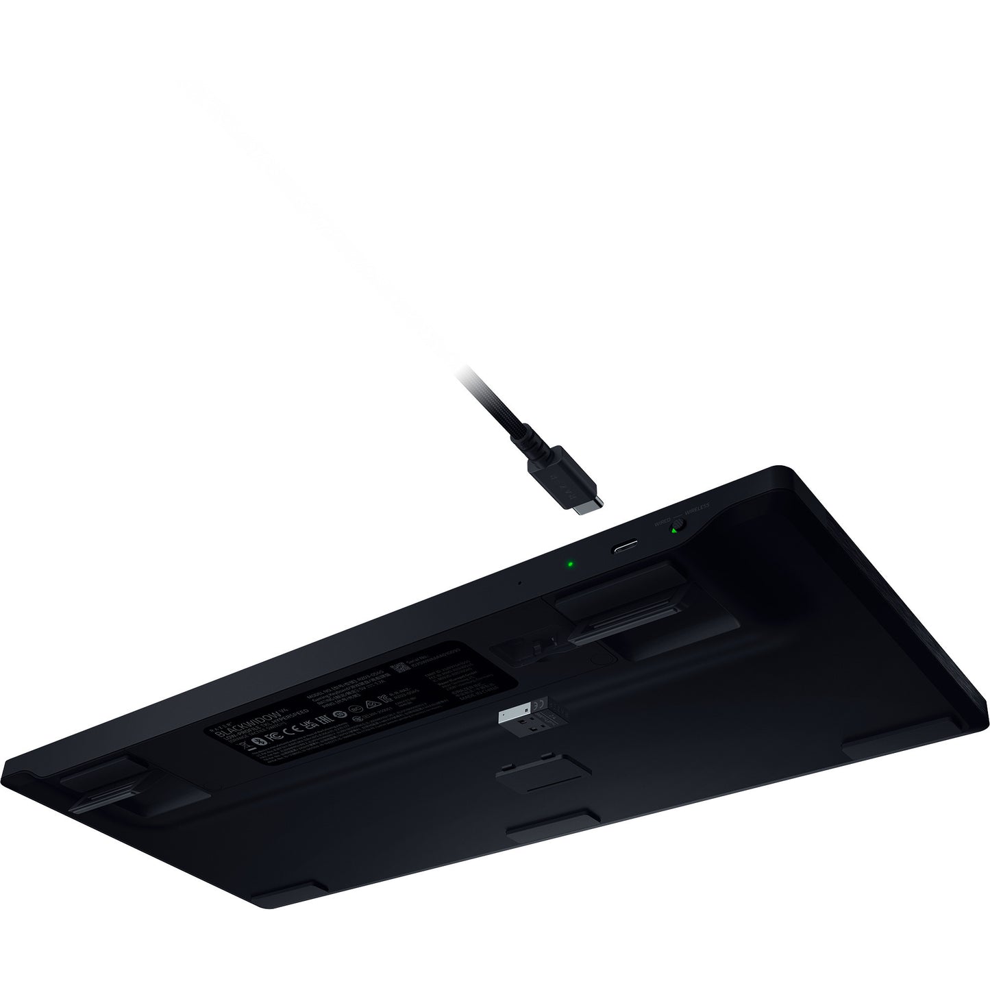 Tastiera da gioco meccanica Razer blackwidow v4 rgb a basso profilo (nera, layout americano (qwerty), arancione a basso profilo, 80% (tkl))