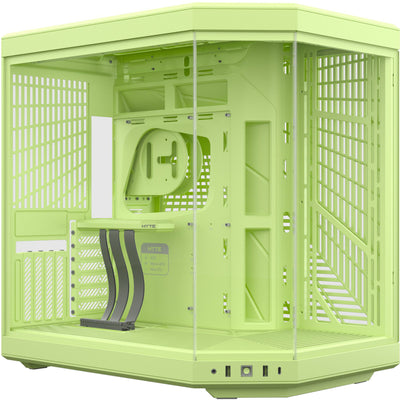 Custodia midi tower Hyte Y70 (verde chiaro | 2x USB-A | 1x USB-C | vetro temperato)