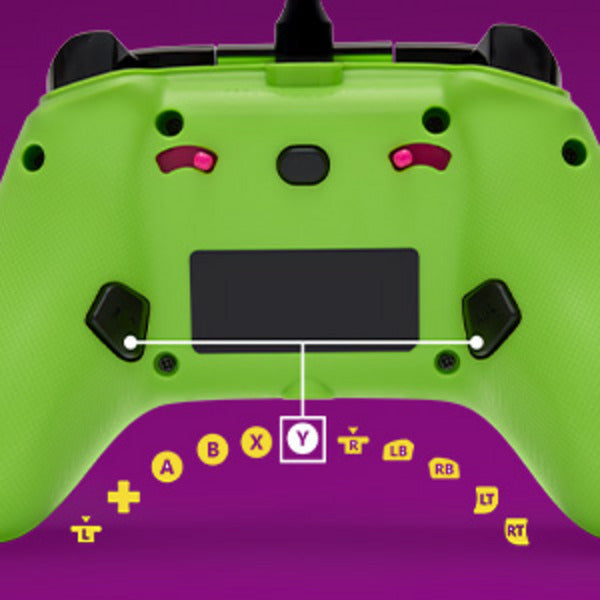 Controller Powera Advantage con cavo per xbox serie x|s - fortnite: Glow (neon green, xbox series x|s, xbox one, PC)