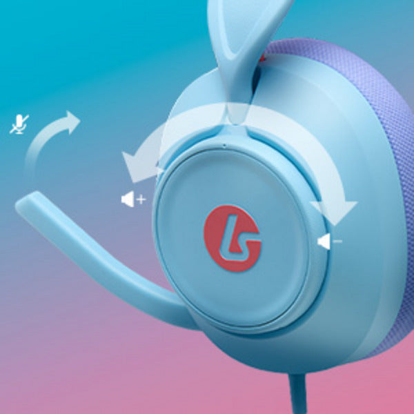 Powera Lucidsound LS10 Cuffie da gioco cablate - Cuffie da gioco over-ear Ocean Waves (Azzurro viola, Playstation 5, Playstation 4, Xbox Series X|s, Xbox One, PC, dispositivo mobile)