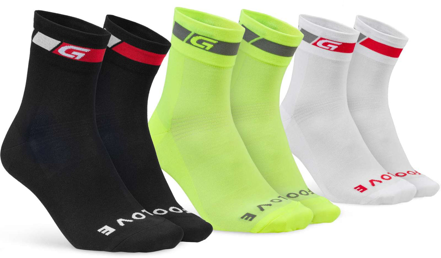 Gripgrab tricolore regular cut - socks (3-pack)