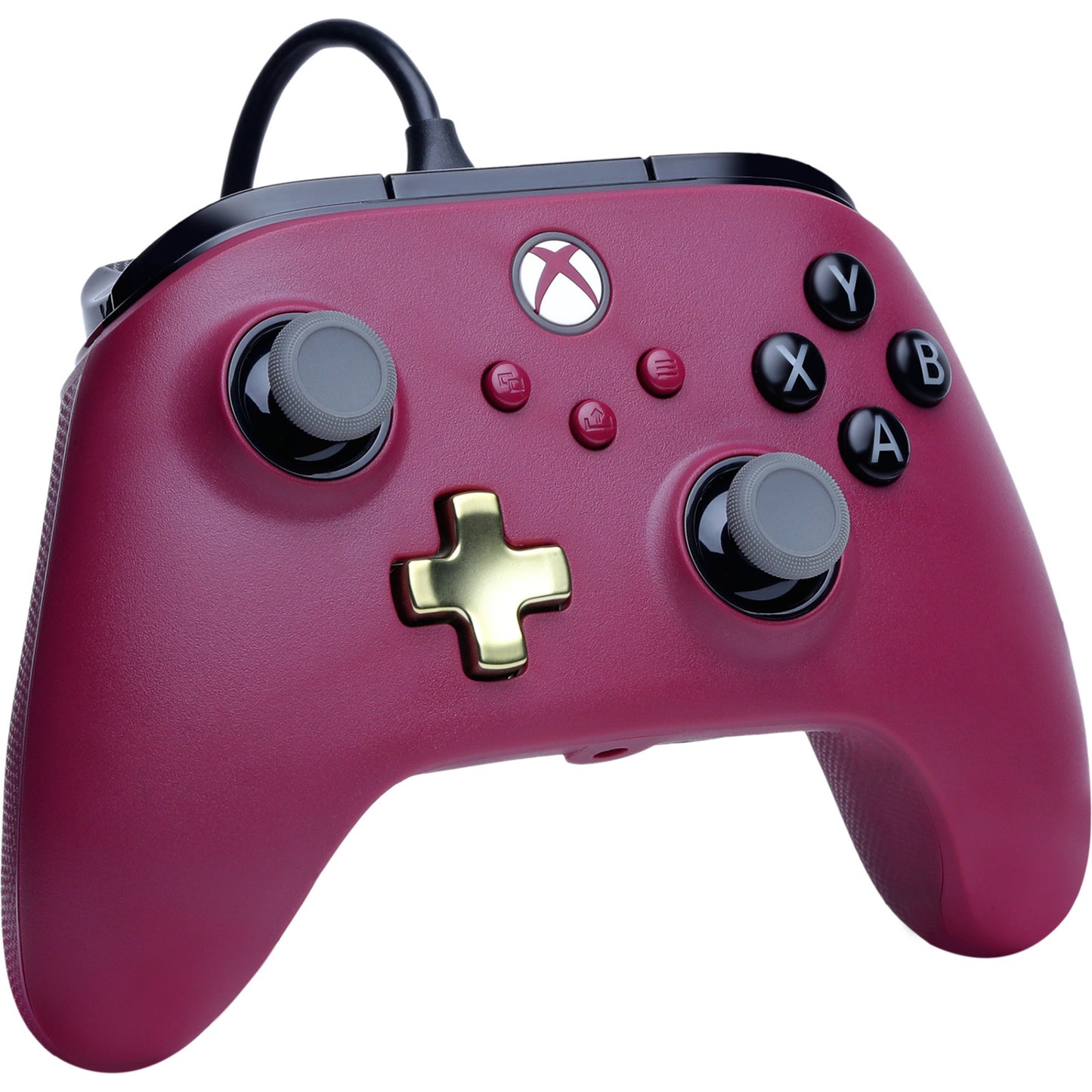 Controller cablato Powera Advantage Plus per Xbox Series X|s - Ruby (Rosso scuro, Xbox Series X|s, Xbox One, PC)