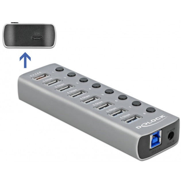 Delock USB 3.2 Gen 1 Hub con 7 porte