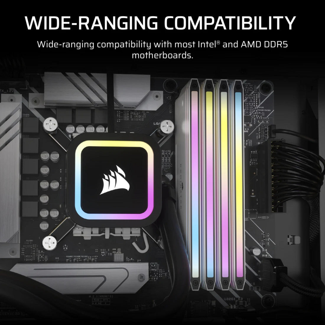 Corsair dominator titanio ddr5 kit de mejora de iluminación iluminación led (blanco, cmmplekit2w)