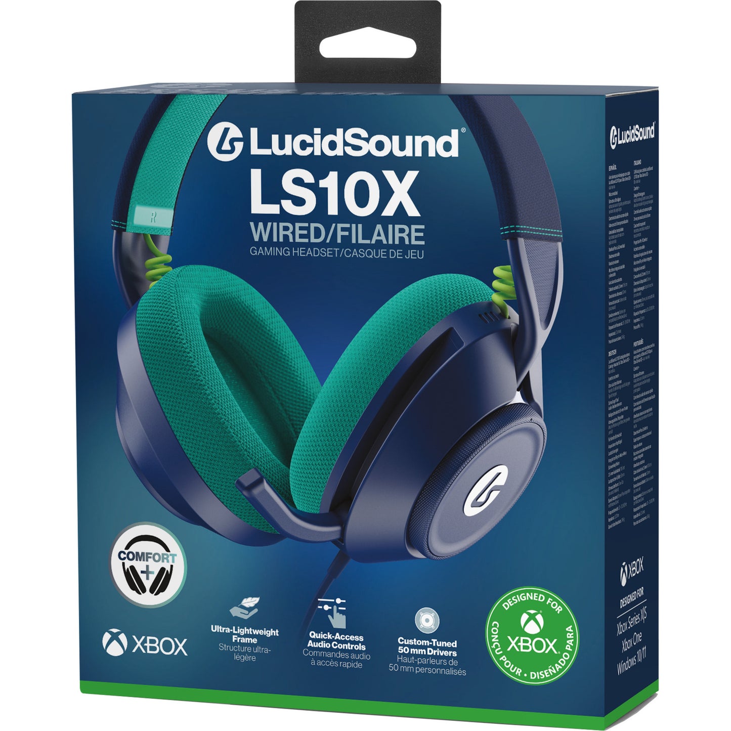 Powera Lucidsound LS10X Gen 2 Cuffie da gioco cablate - Cuffie da gioco over-ear Mariner Blue (Blu scuro Azzurro, Xbox Series X|S, Xbox One, PC)
