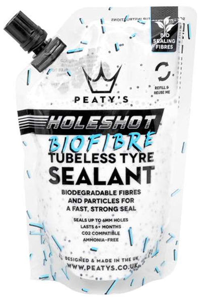 Peaty's holeshot biofibre tubeless tyre sealant