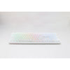 Ducky zero 6108 pure white rgb mechanisch gaming toetsenbord (wit, us lay-out (qwerty), cherry mx2a blue, 100%, rgb leds, double-shot pbt, hot swap, 2.4ghz | bluetooth | usb-c)