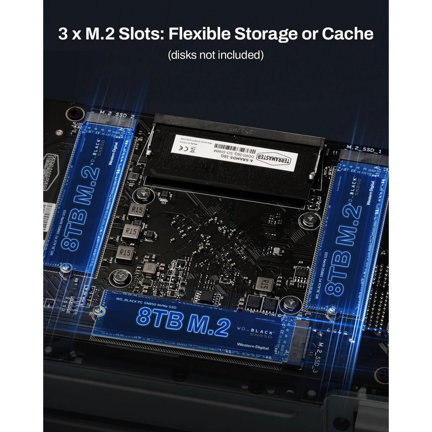 Terramaster f4-425 plus nas (bianco, 2x 5GBe, HDMI, USB)
