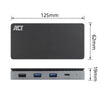 Act connectivity usb-c 4k mst dockingstation (zwart grijs)