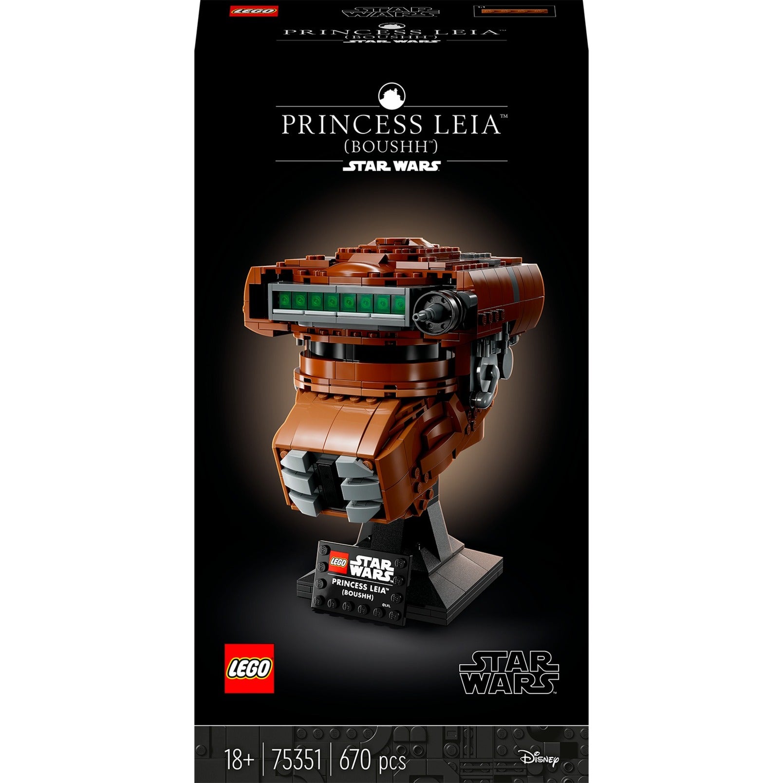 Lego star wars - prinses leia (boushh) helm constructiespeelgoed (75351)