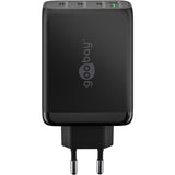 Goobay 100w gan usb-c pd multiport snellader (zwart, 3x usb-c, 1x usb-a) - afbeelding 2