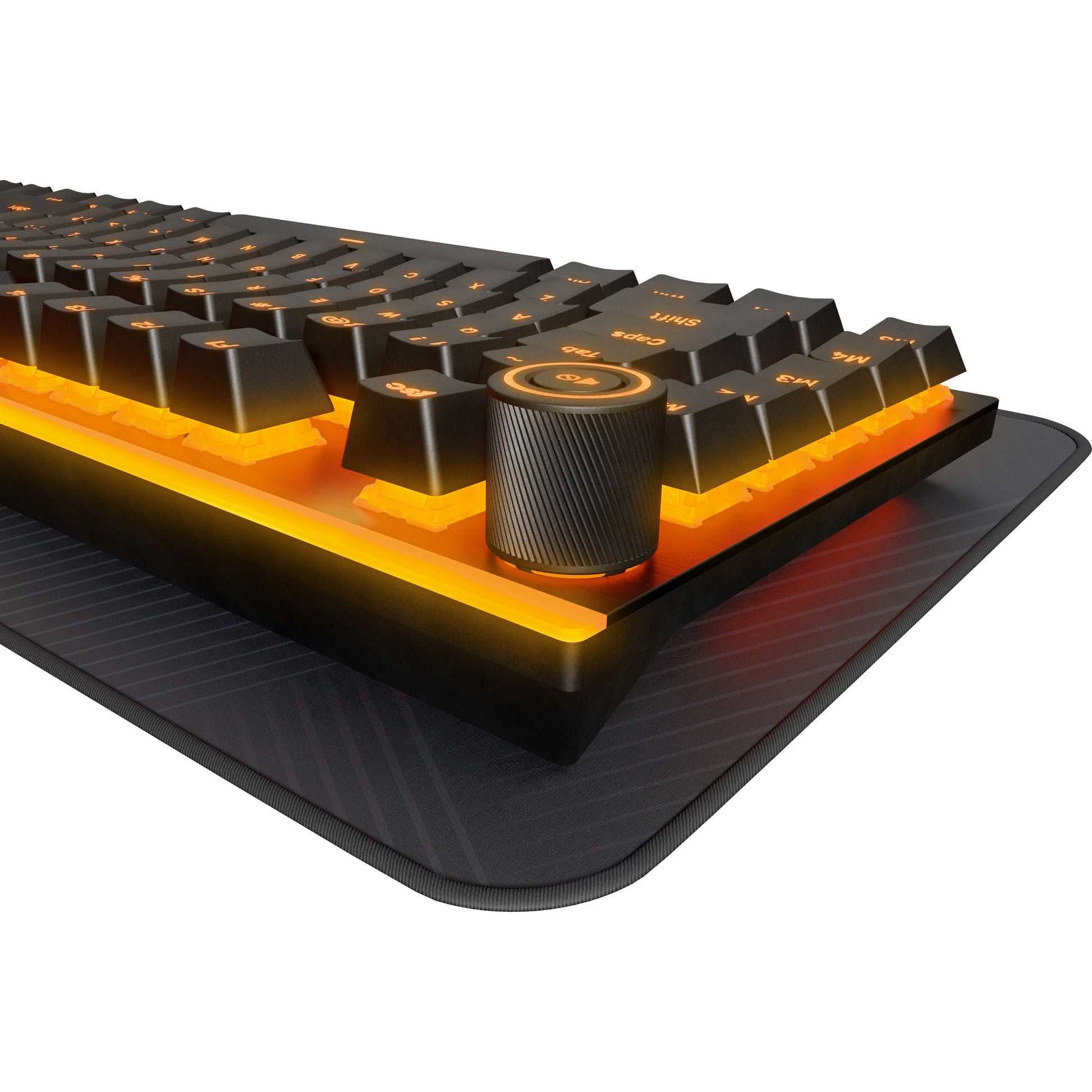 Silenzio! tastiera da gioco meccanica tattile silenziosa rgb con montaggio leggero (nera, layout us (qwerty), tattile silenziosa, 100%, argb, copritasti a doppio scatto pbt)