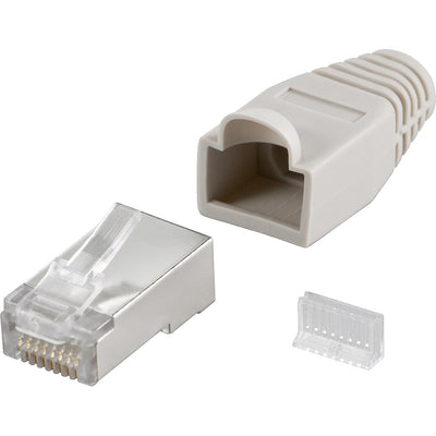 Spina Goobay RJ45, spina cat 5e stp (grigia, 10 pezzi)