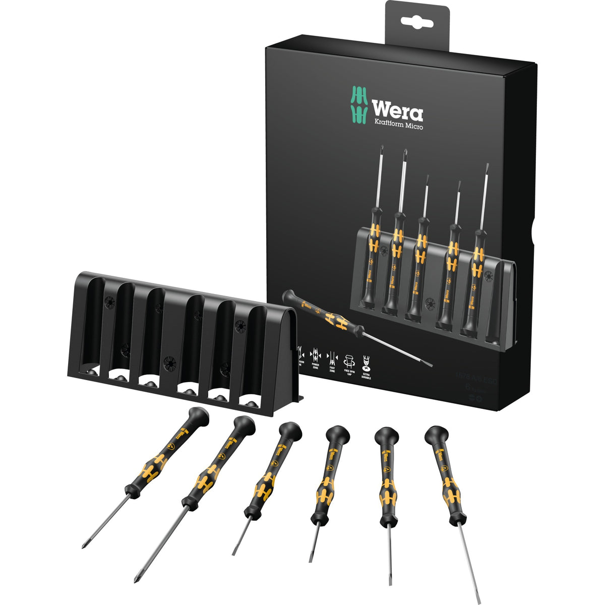 Wera Micro ESD screwdriver set with rack