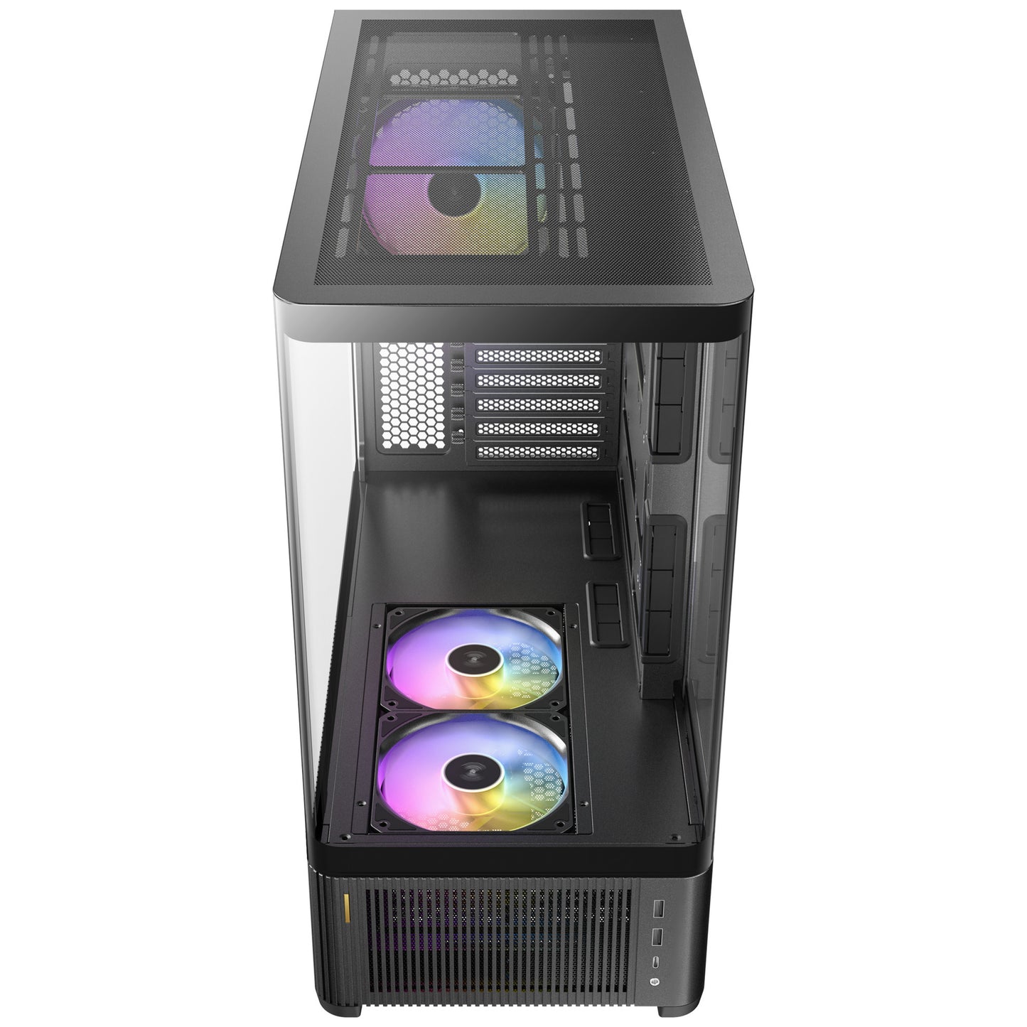 Carcasa torre midi Antec c6 curve argb (negro | 2x USB-A | 1x USB-C | vidrio templado)