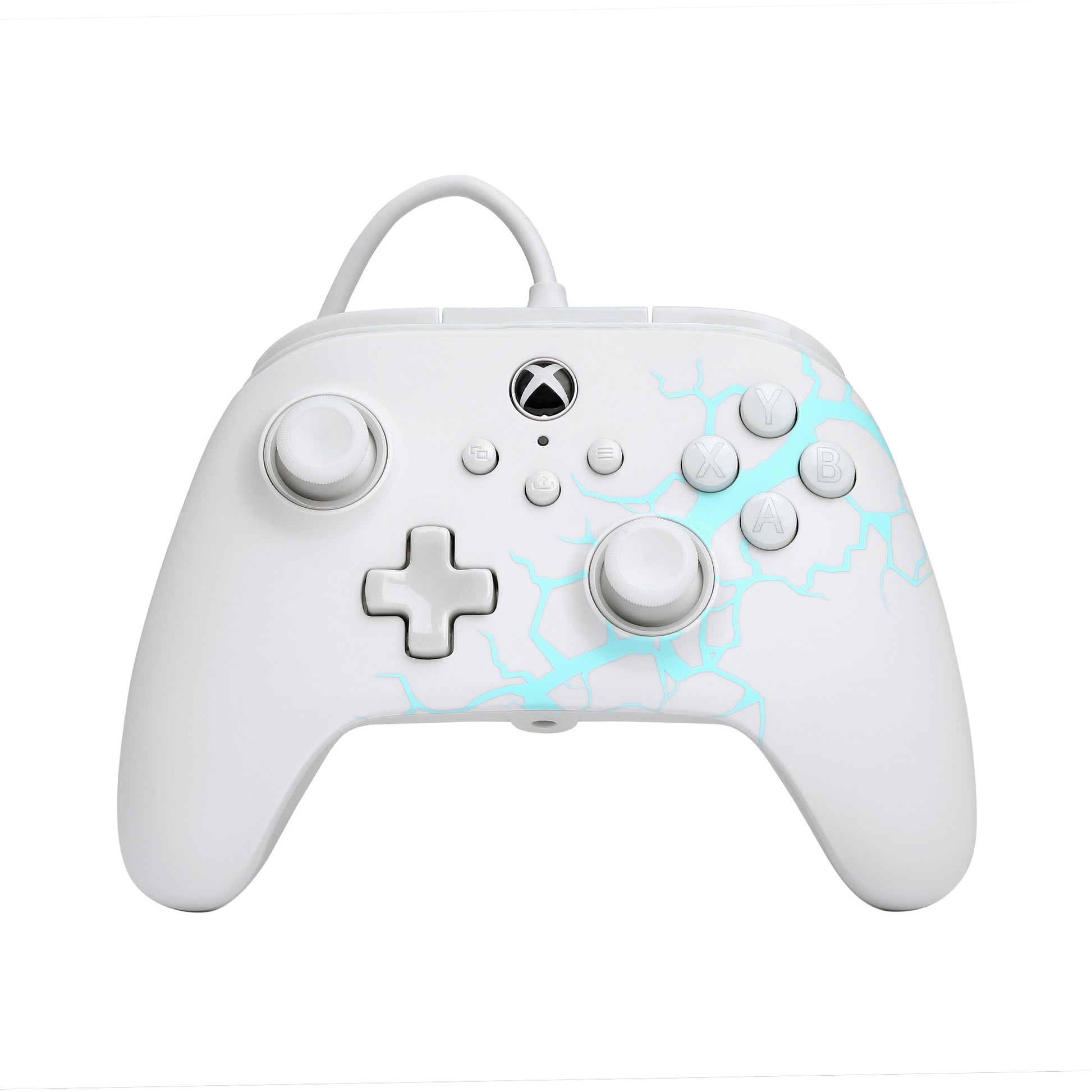 Controller Powera Advantage con cavo per xbox serie x|s - polar ice (bianco blu, xbox serie x|s, xbox one, PC)