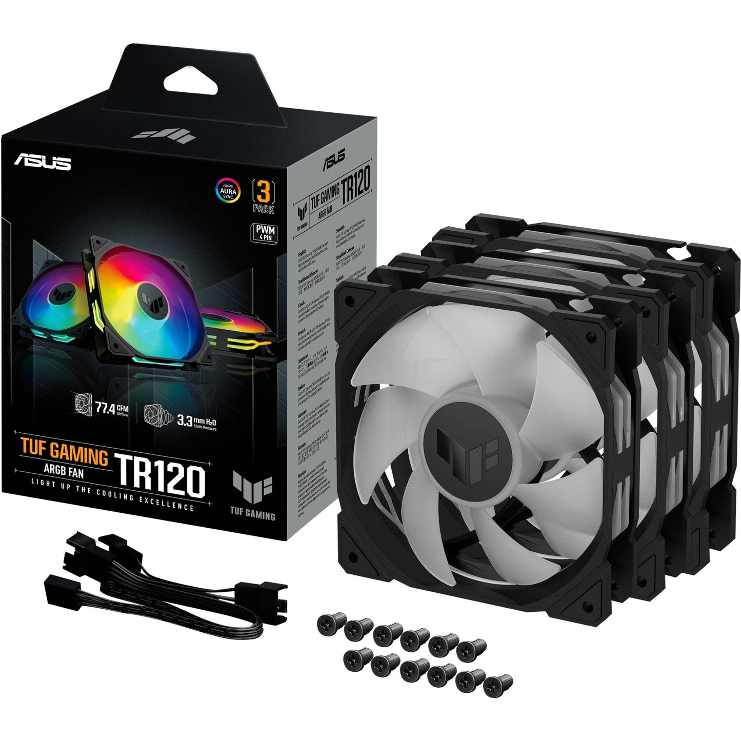 Pacchetto ASUS TUF Gaming TR120 Argb, 3 pezzi