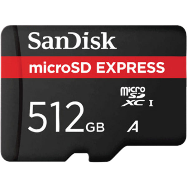 Scheda di memoria Sandisk microSD express da 512 GB (nera, classe 3 (u3))
