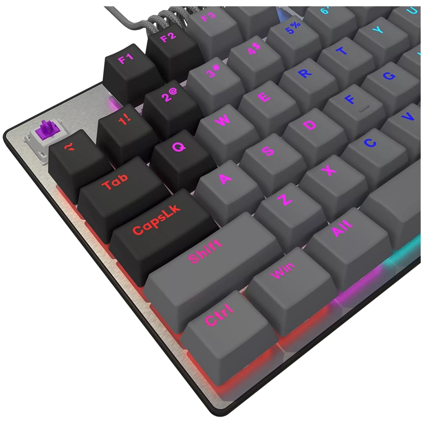 Lorgar azar 514tkl, tastiera da gioco (nera, layout us, logar dream, tkl, rgb)