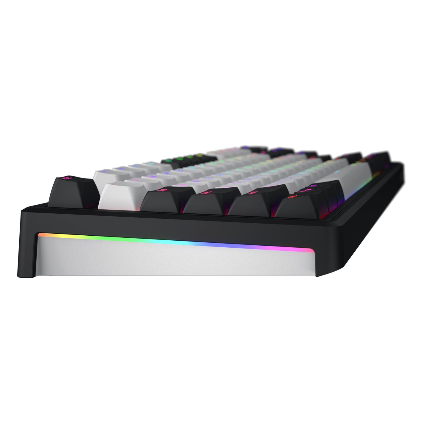 Hator skyfall mag ultima 8k wireless, tastiera da gioco (nera, layout americano, hator aurum ice, 80% (tkl), rgb, double-shot pbt, hot-swap, bluetooth usb-c da 2,4 ghz)