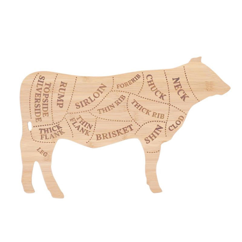 Tagliere Esschert design mucca l bambù 49,5x31 cm