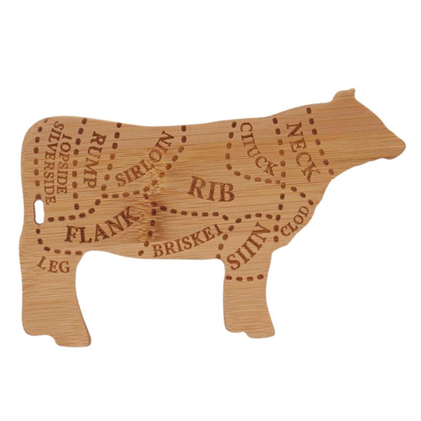 Tagliere Esschert design mucca bambù 19x12,2x1 cm