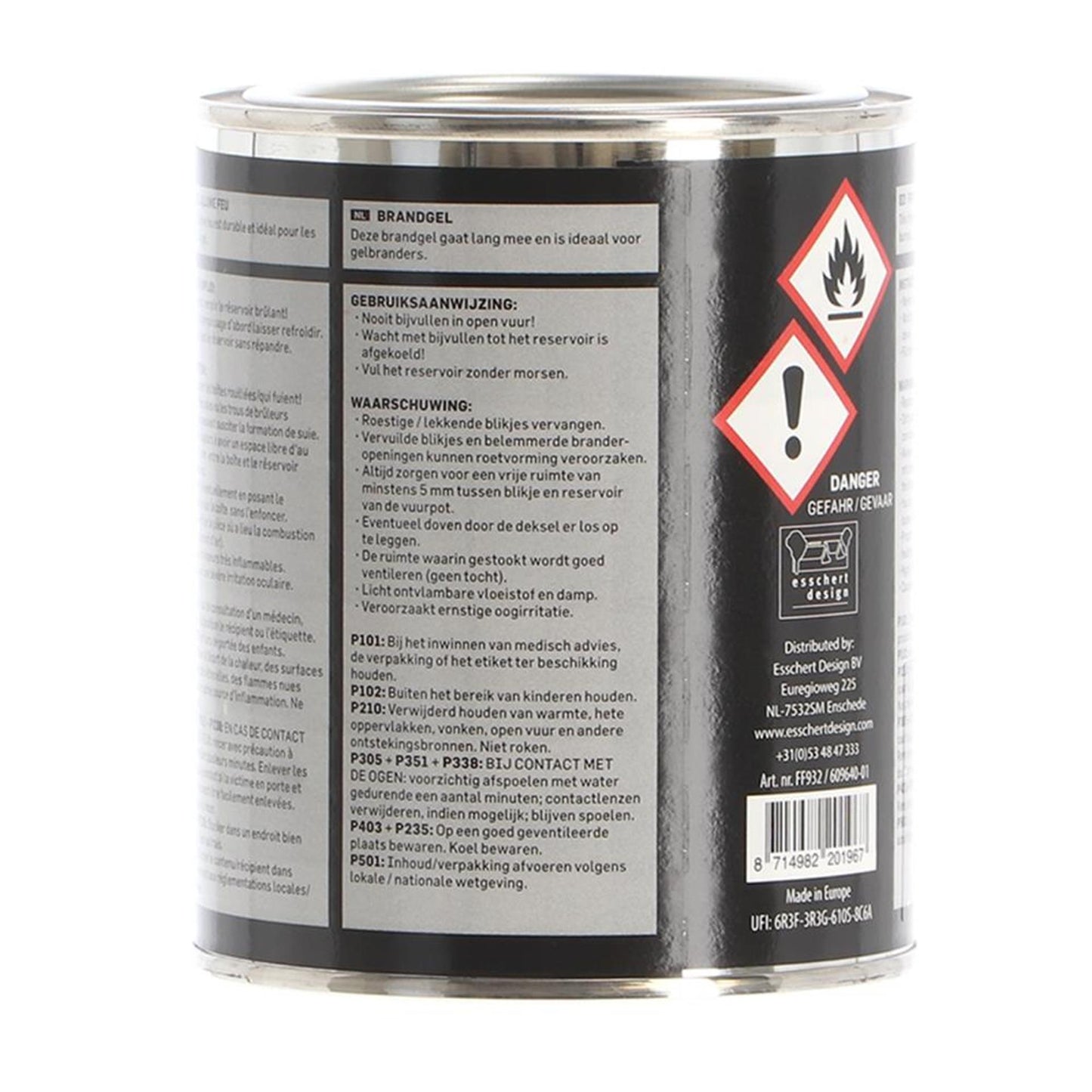 Gel antincendio Esschert Design in barattolo da 500 ml