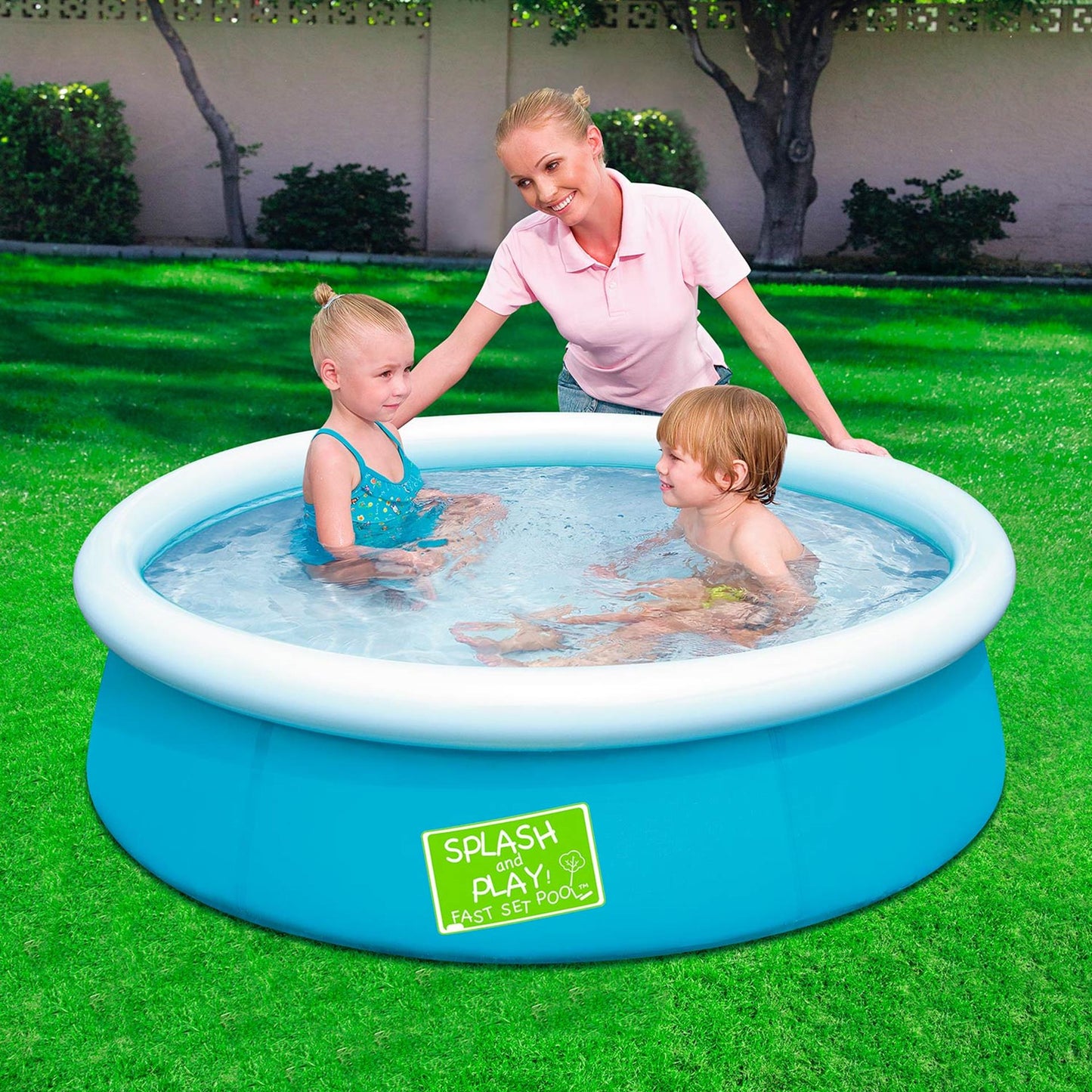 Piscina del mejor camino con borde inflable, 152 cm