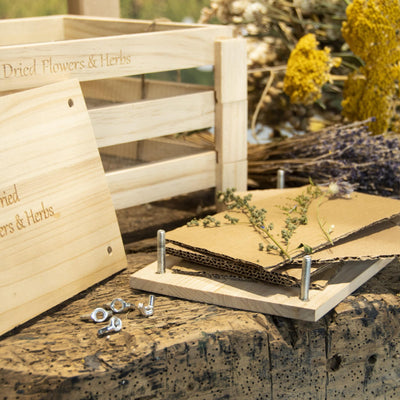 Diseño de esschert esschert diseño de madera de prensa de flores