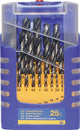 Set di punte elicoidali per legno Fisch-tools | 25 pezzi | D. Passo 0,5 mm 1-13 mm | acciaio al cromo vanadio | 1 pezzo - 0120025k01 - 0120025k01