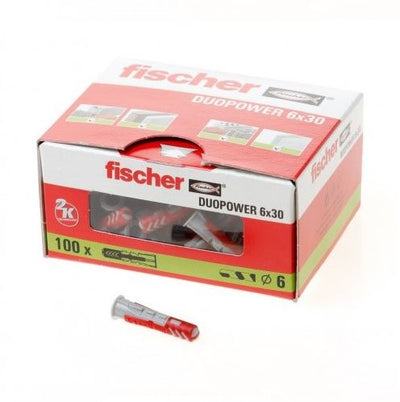 Fischer enchufe duopower 6x30 - 100 piezas - 535453