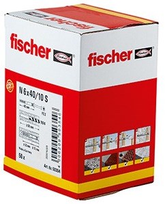 Fischer taco clavo n 6x40 10 s (50) 50 piezas - 50354