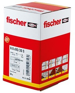 Tassello a chiodo Fischer n 8x60 20 s (50) 50 pz - 50356