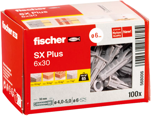 Tappo Fischer sx plus 6 x 30 100 pz 568006