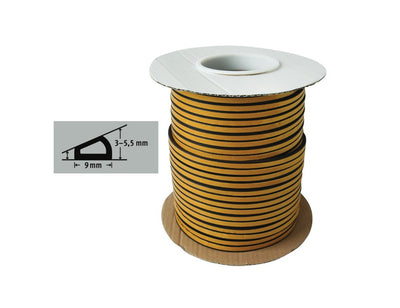 Fix-O-Moll Tour Strap D Perfil de 100m x 9 mm 3-5.5 mm Negro