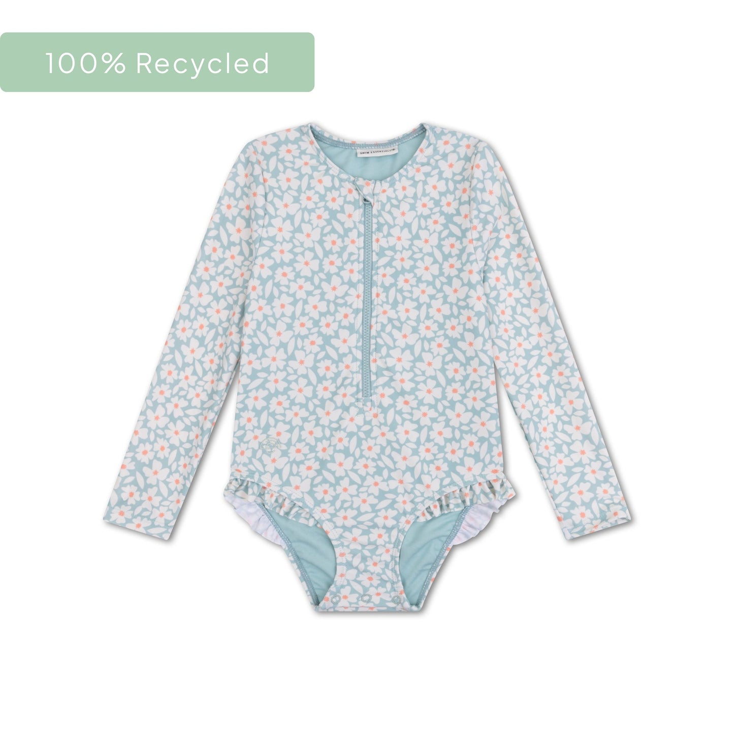 Florish | Traje de baño UV de chicas verdes con mangas largas