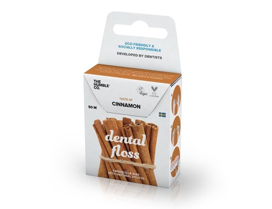 The humble co. dental floss tandzijde cinnamon 50 m