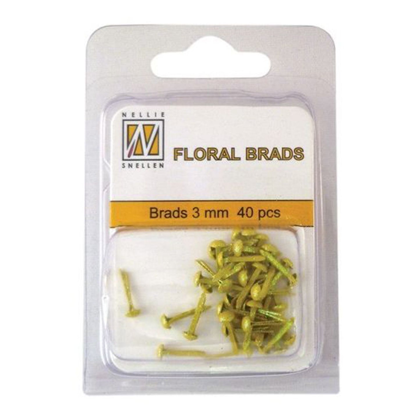 La elección de Nellie • tachuelas florales con purpurina de 3 mm. Paquete de 40 piezas amarillo 012h