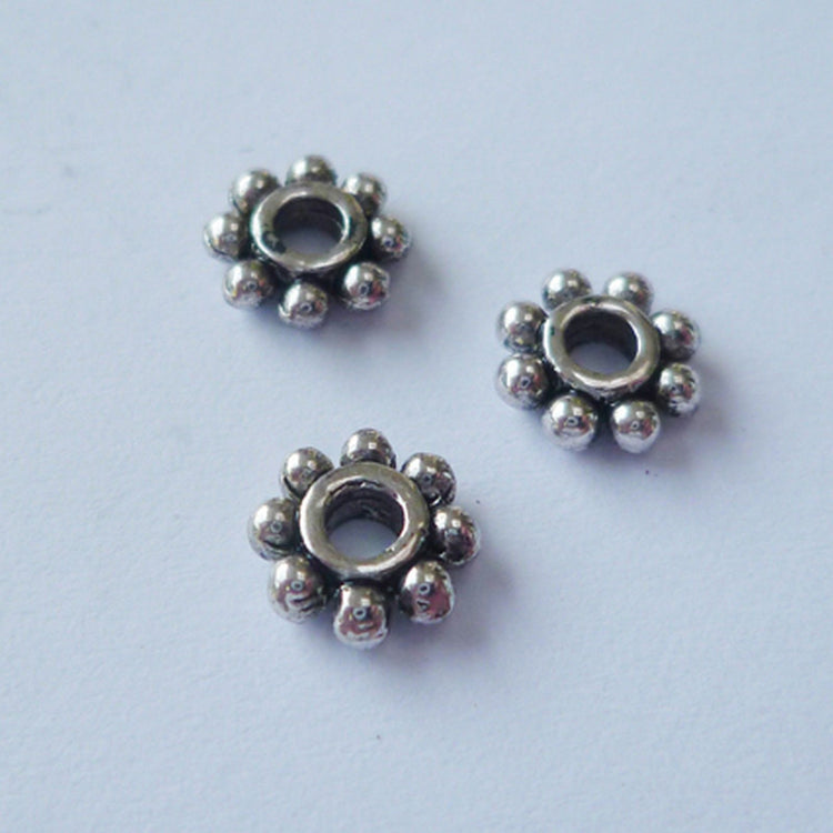 Nellie's choice • floral spacers 20stuks silver nr. 5