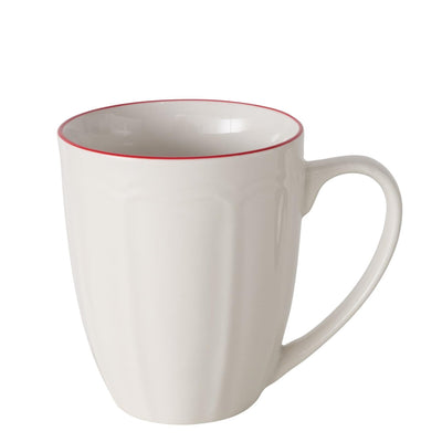 Boltze home mug hedda 330ml ø9xh10,5cm bianco rosso